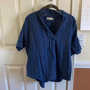 Madewell - blue oversized blouse